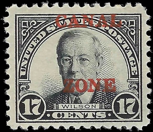 1926 USA Canal Zone 17c - Scott 91 - Mint, Hinged, OG - Solid