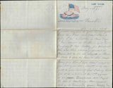 5-12-1861 Civil War Letter From Earliest Days of Camp Taylor, Cleveland - Rare!