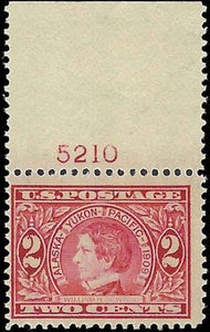 c1909 - USA Sc# 370 - MNH, Undisturbed OG - With Plate Number