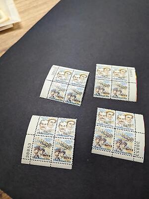 VEGAS - 1978 Wright Airmail Plate Block Set of 4 -Scott C91, C92 Pl#38853 MNH