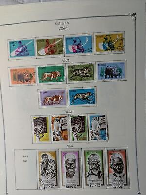 VEGAS - Guinea Stamps on Modified Scott Pages ~1959-81 & Back of Book -63 Photos