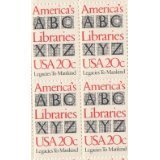 1982 America's Libraries Block of 4 20c Postage Stamps, Scott2015, MNH, OG