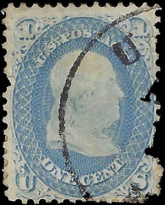 1861 USA - Scott 63 I - Used - Couple of Pulled Perfs