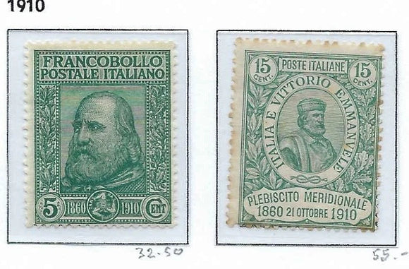 1910 Italy - Better Cat Value - Sc# 115-116 - MH - Toning on 116 - READ