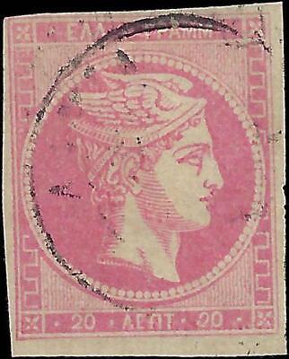 VEGAS - 1882 Greece Hermes Head 20d - Scott 56 - Used - Solid - Color Variation?