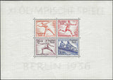 1936 Germany Olympics Souvenir Sheets - Sc# B91, B92 - MLH, OG - Nice