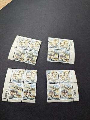 VEGAS - 1978 Wright Airmail Plate Block Set of 4 -Scott C91, C92 Pl#38856 MNH