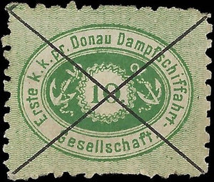 c1867 Austria Cinderella -Royal Danube Steamship Company 10h (DDSG) - Canceled
