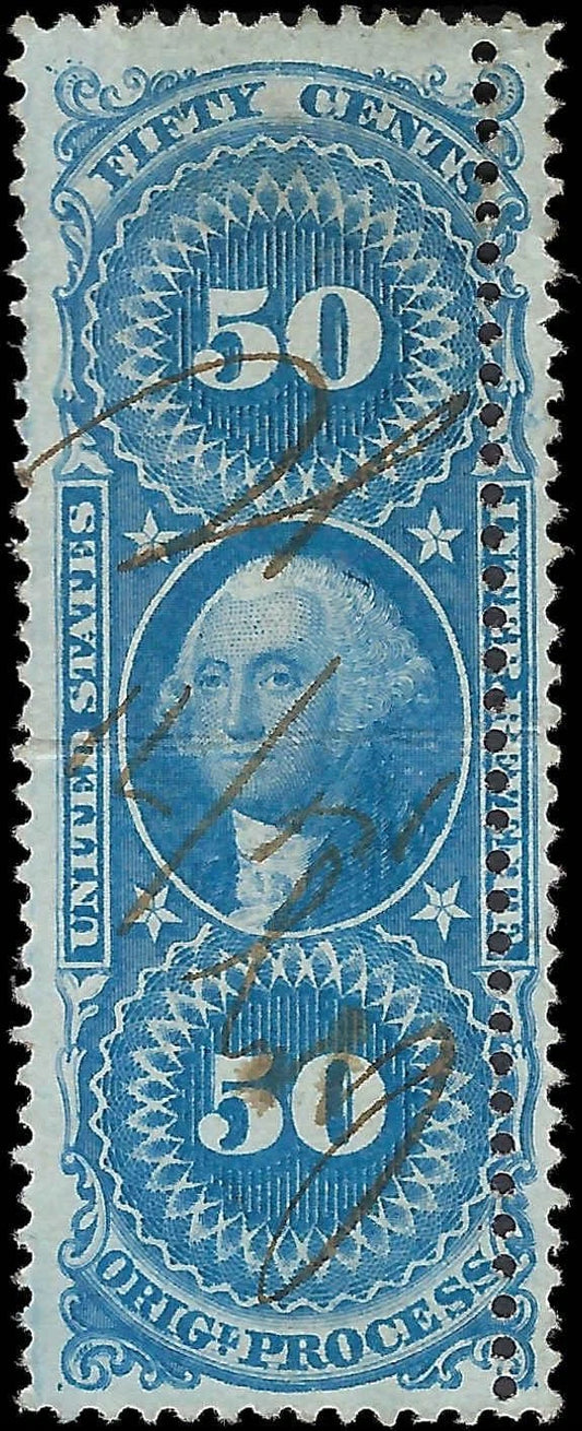 c1862 - Scott R60c Freak Perf Error - Used - Horizontal Crease Middle