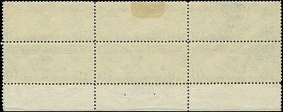 c1927 - #C10 10c Lindbergh Planes Plate # Block of 6 - MH, OG - Perfs Solid
