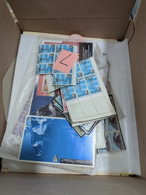 Box of OLD & Many Better Misc Int. Stamps - Many Sheets & Multiples -121 Photos