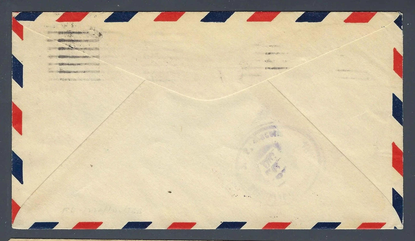 1931 FAM 6 First Flight Cover San Juan Puerto Rico to San Pedro de Macoris DR