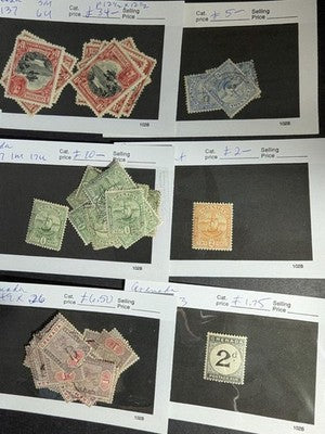 Quantity of Various British Colonial Stamps - M&U - Many Older - See 47 Photos