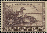 c1939 - Sc# RW6 Hunting Permit Duck Stamp - MNH, Undisturbed OG