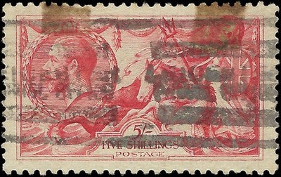 c1919 Great Britain 5sh - Sc# 180 - Used - Solid - Cat= $140!