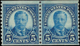 c1924 - Scott #602 - Roosevelt Coil Pair - MNH, Undisturbed OG - Fresh!