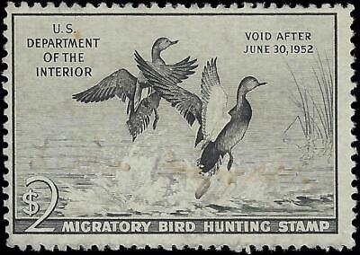VEGAS - 1951 Duck Hunting Stamp - Scott RW18 - Used - Nearly Invisible Signature