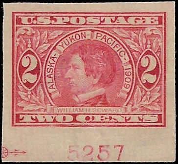 c1909 - USA Scott 371 - MH, OG - Premium Centering With Plate Number - FN1300