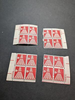 1968 Star Runway Airmail Plate Block Set of 4 Plate #31894 - Scott C72 MNH