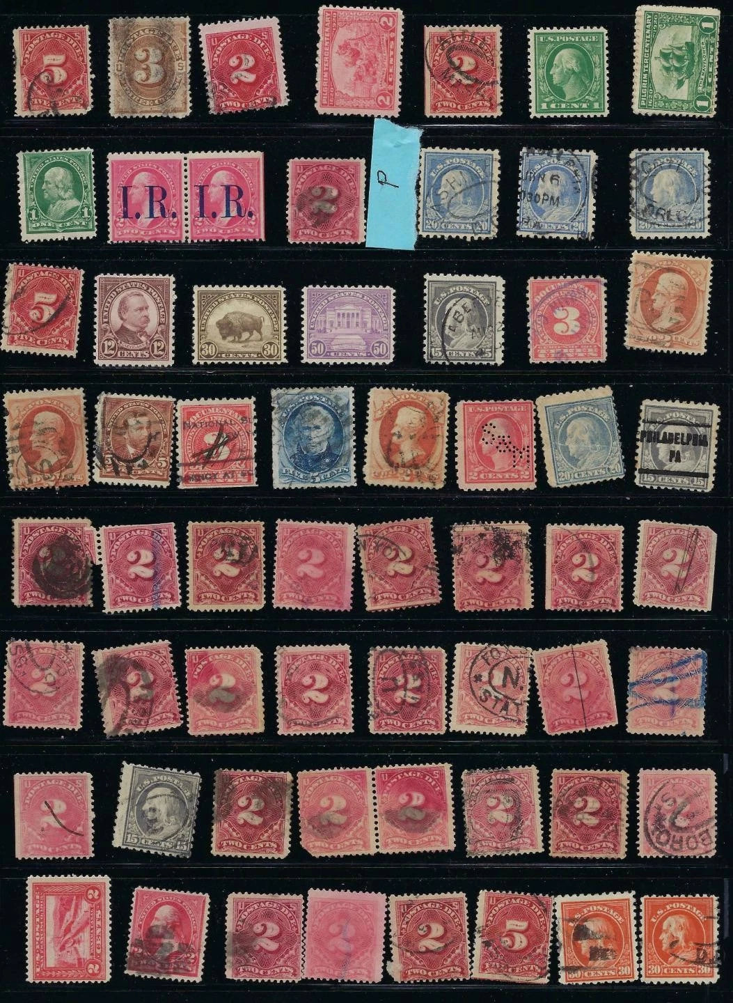 Mix of Older USA Stamps - Unidentified - Some Flaws - Some Better