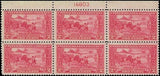 c1925 - Scott 618 2c Lexington-Concord Plate Block of 6 - MNH - Lightly Dist Gum