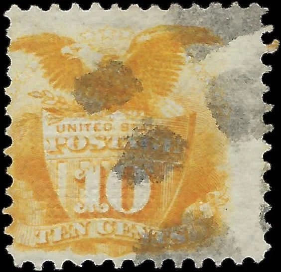 1869 USA - Scott 116 10c - Light Cancel - No Significant Flaws Observed