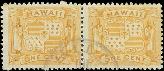 1894 USA Hawaii - Scott 74 Pair - Used with Visible Hilo Cancel