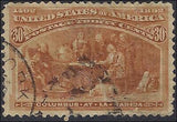 VEGAS - 1893 Columbian 30c - Scott 239 - 3 Micro Tears Top Edge - Surface Scratch