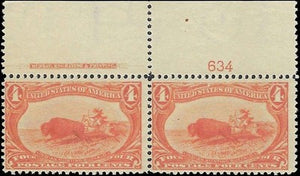 c1898 - USA Scott 287 - Imprint Pair - MNH, Undisturbed OG - Fresh!