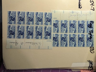 7 Autographed USA Sheets by Designer & Others incl Sec'y of Navy - See 5 Photos