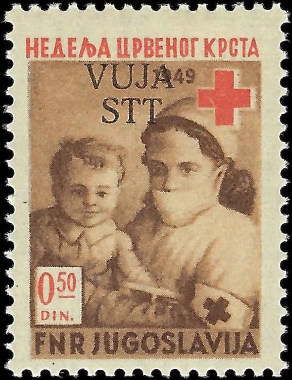 1951 Yugoslavia-Trieste Postal Tax & Due - Scott RA2, RAJ2 - MNH, OG -Flaw?