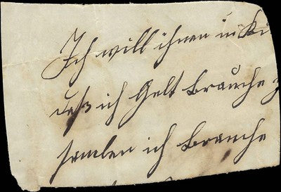 c1851 Wurttemberg 3kr - Scott 2 - Used on Cover Piece