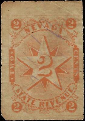 VEGAS - Very Old Nevada State Revenue Stamp - 2c