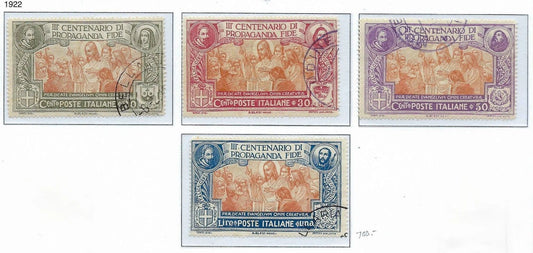1923 Italy - Better Cat Value -Sc# 143-146 - Used; Cat= $700! - Forged Cancels?