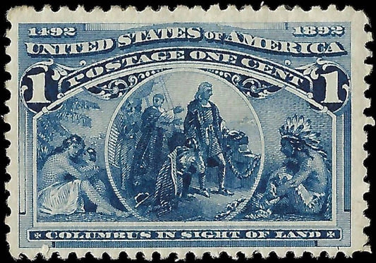 1893 USA - Scott 230 - 1c - Columbian - MH, OG - Nice Centering!