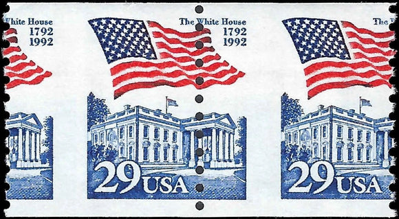 c1992 - Scott #2609 29c - Strongly Misperfed Coil = MNH, Undisturbed OG -#2
