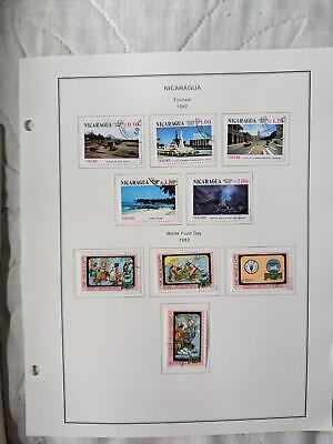 1982-89 Nicaragua on Pages - Used - Well Filled - See ~71 Photos
