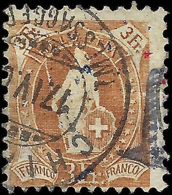 VEGAS - 1907 Switzerland 3F - Scott 125 - Used - Micro-Tear L Side - Cat- $110