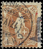 VEGAS - 1907 Switzerland 3F - Sc# 125 - Used - Micro-Tear L Side - Cat- $110