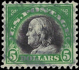 c1918 - USA $5 Franklin - Scott 524 - Used - Solid