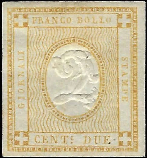 1862 Italy - Scott P1, Newspaper Stamp - MH