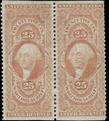 VEGAS - 1862-71 Revenue - Scott R50B - Part Perf Pair! - Very Solid! - Very Rare!