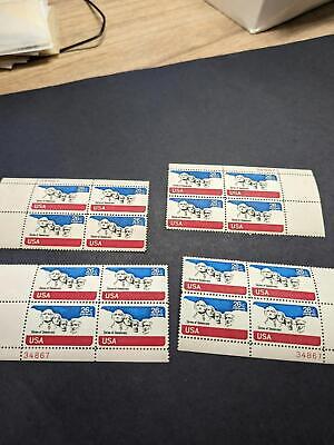 VEGAS - 1973 Mt Rushmore Airmail Plate Block Set of 4 -Scott C88 Pl#34867 MNH