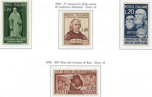 1950 Italy -Scott 540-543 - Clean Undisturbed OG! -Post Office Fresh!
