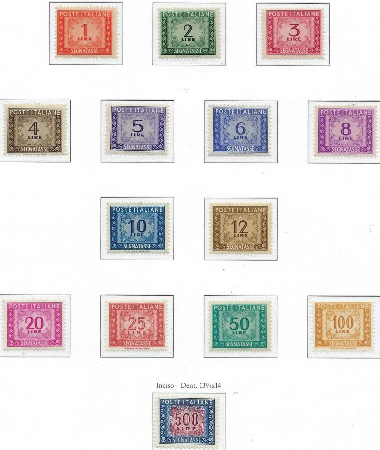 1947 Italy Postage Due - Scott J65-J78 - All MNH, Undisturbed OG! - Cat= $290!
