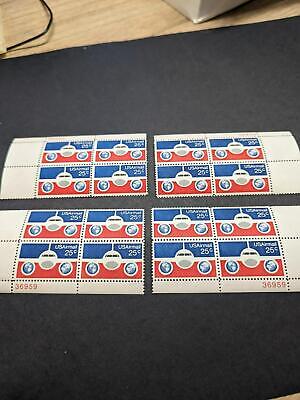 VEGAS - 1976 Plane,Globe Airmail Plate Block Set of 4 -Scott C89 Pl#36959 MNH
