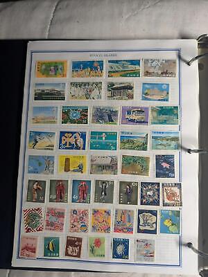 Nice Lot of International Stamps on Album pages - Ryukyu & More -See ~119 Photos