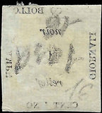 1861 Sardinia Newspaper 1c Stamp - 3 Margins! - Sc# P1 - FV630