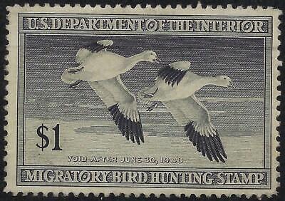 VEGAS - 1947 Duck Hunting Stamp - Scott RW14 - MNH, Undisturbed OG