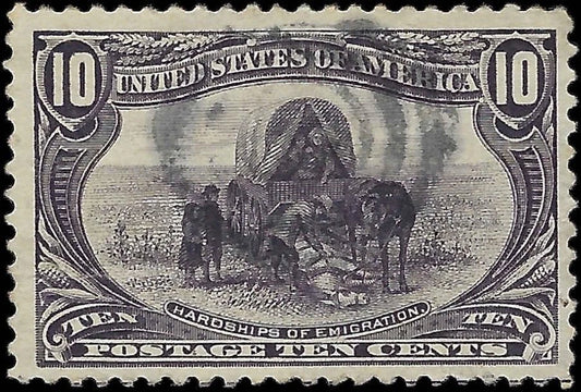 1898 USA - Scott 290 - 10c - Light Cancel - Good Centering! - Solid